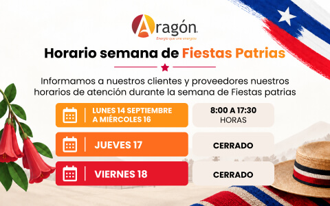 Horario fiestas patrias